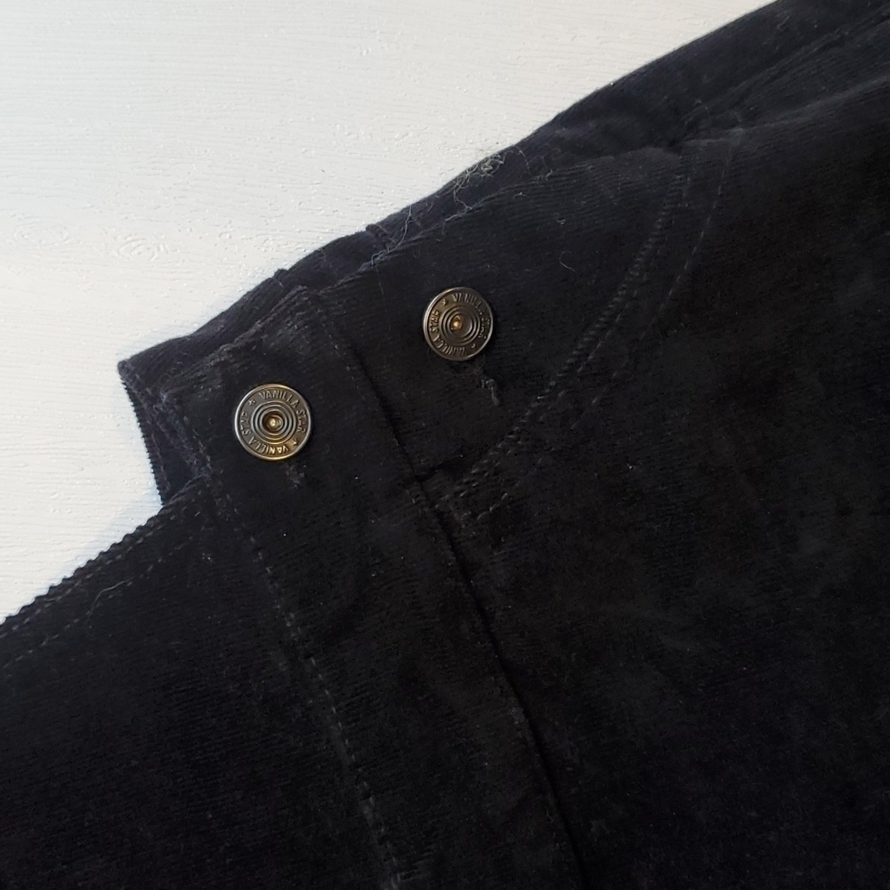 Vanilla Star Black Corduroy Overall Skirt 3 - Picture 3 of 7